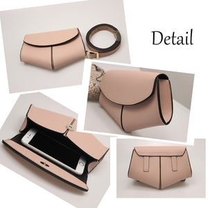 Women Serpentine Fanny Pack Ladies New Fashion Waist Belt Bag Mini Disco Waist bag Leather Small Shoulder Bags