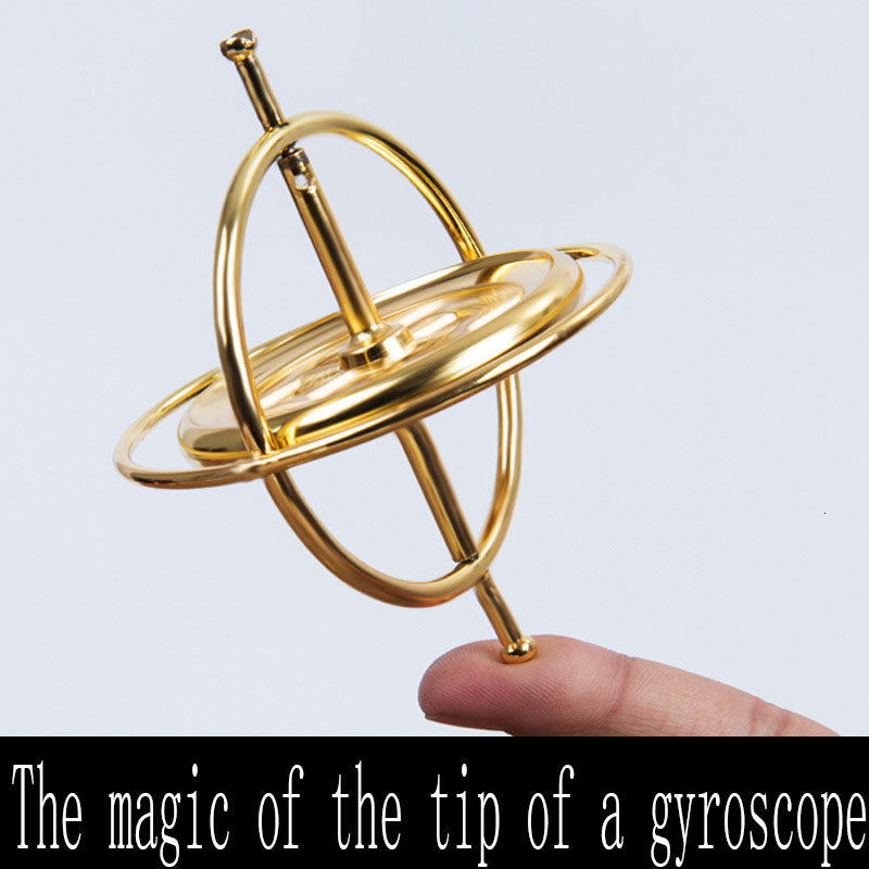 Creative Scientific Educational Metal Finger Gyroscope Gyro Top Pressure Relieve Classic Toy Traditional Learning Toy For Kids