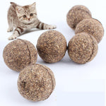 Load image into Gallery viewer, Pet Cat Natural Catnip Treat Ball Favor Home Chasing Toys Healthy Safe Edible Treating
