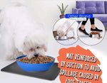 Load image into Gallery viewer, Silicone suction bowl mat non-slip pet bowl non-slip collapsible dog bowl mat and sucker feet silicone food caps 30D6
