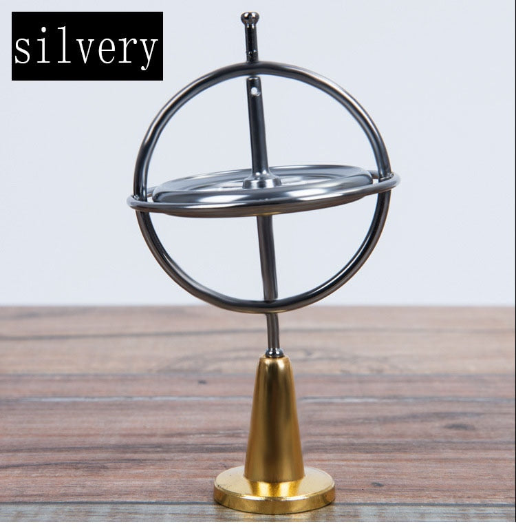 Creative Scientific Educational Metal Finger Gyroscope Gyro Top Pressure Relieve Classic Toy Traditional Learning Toy For Kids