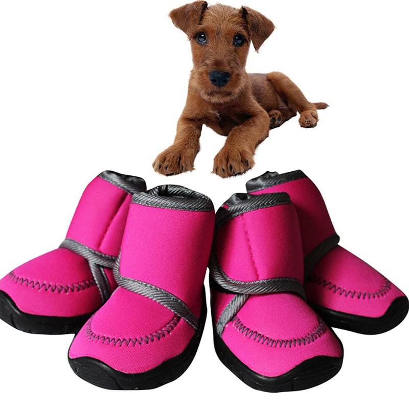 4Pcs/Set Waterproof Winter Pet Dog Shoes 7 SIZE Dog's Boots Cotton Non Slip XS XL For ChiHuaHua Puppy Shoes