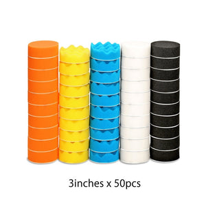 3"/ 4"/5"/6"/7" Buffing Pad Auto Car Polishing Pad Kit Buffer + Drill Adapter M14 For Car Polisher ,Electric Drill Pack