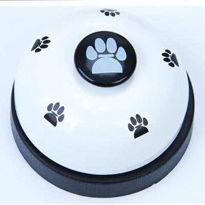 Pet Toy Training Called Dinner Small Bell Footprint Ring Dog Toys