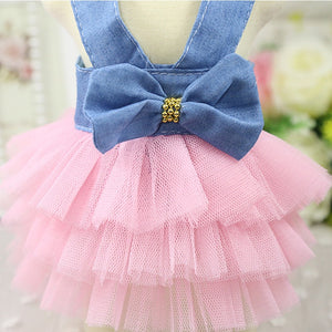 Spring and Summer Pet Dog Skirt Dress Princess Party Dress Wedding Cute