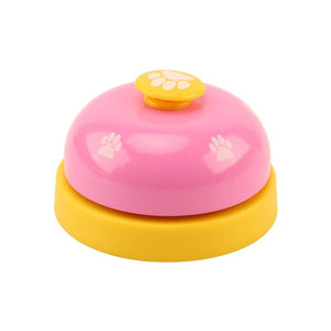 Pet Toy Training Called Dinner Small Bell Footprint Ring Dog Toys