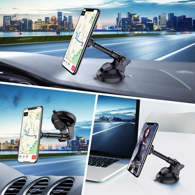 Car telescopic arm magnet phone stand car instrument table sucker mobile phone frame navigation bracket universal models