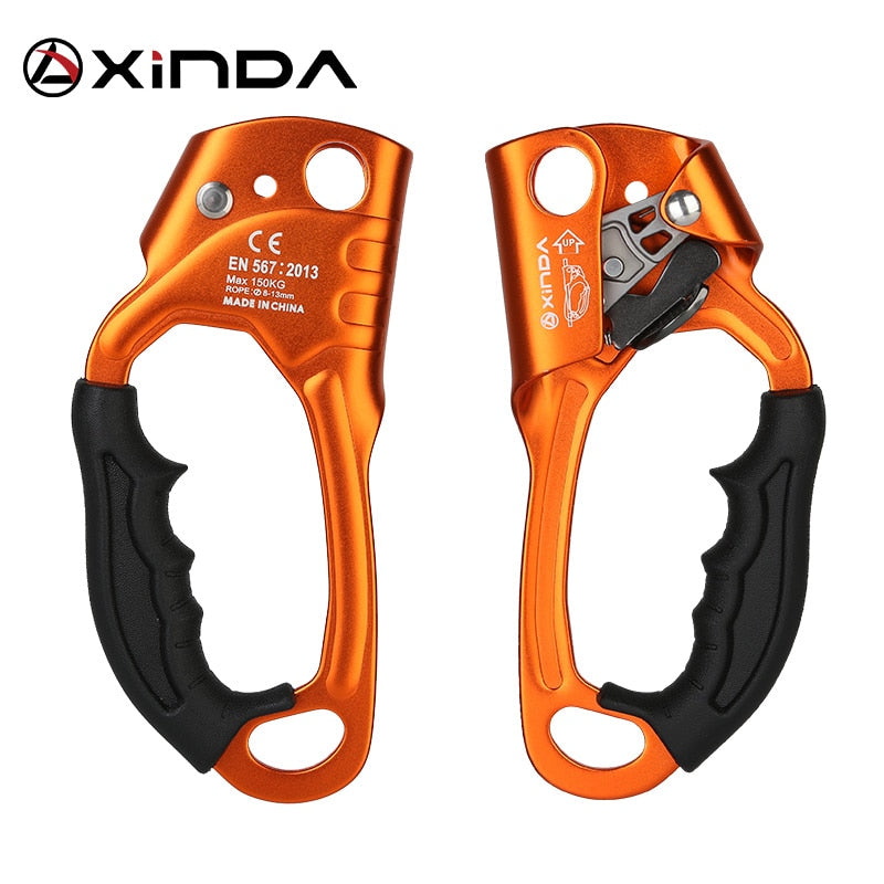 XINDA Outdoor Sports Rock Climbing Right Hand Ascender Device Mountaineer Handle Ascender Climbing Rope Tools