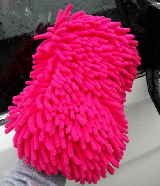 2 In 1 Car Washing Gloves Car Cleaning Sponge Coral Shaped Superfine Fiber Chenille Car Washing Sponge