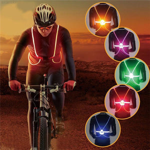 360 Reflective LED Flash Driving Vest High Visibility Night Running Cycling Riding Outdoor Activities Light Up Safety Bike Vest