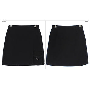 Style Black Hip Skirts Irregular Micro Mini Skirt Mini Skirt Summer Fashion Saia High Waist Faldas Mujer