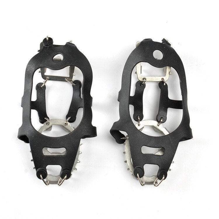 1 Pair 18 Teeth crampons Non-slip Ice Snow Climbing Anti-slip Shoe Covers Spike Cleats Crampons Anti-slip Overshoes M/L