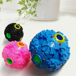 Dog Sound Toys Pet Snacks Food Leakage Ball Toy for Small Medium Large Dogs Shrieking Ball Resistant Teeth Biting Toys