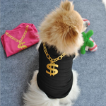 Load image into Gallery viewer, Pet Clothes Vest Dogs Tshirts Dollar Sign Clothing Wedding Clothes Gold Pet Products Dog
