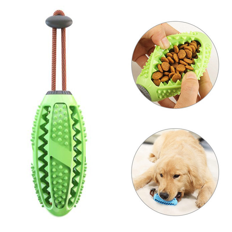 Dog Interactive Natural Rubber Ball Puppy Chew Toy Food Dispenser Ball Bite-Resistant Clean Teeth Pet Playing Balls Pet Dog Toys