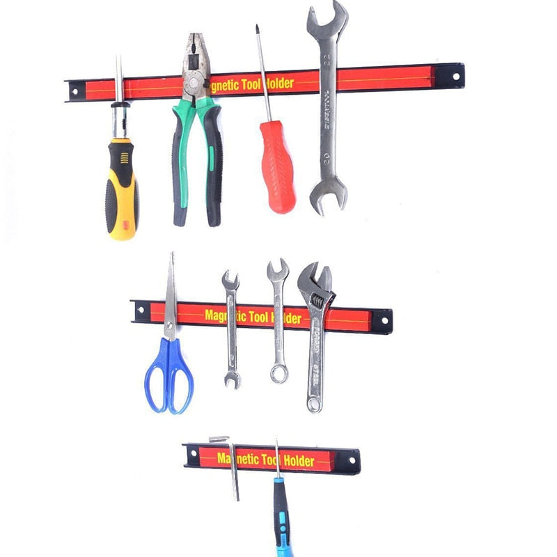 8" 12" 18" 24" Magnetic Tool Holder Bar Organizer Racks for Connecting Strips Tools in the Garage and Workshop