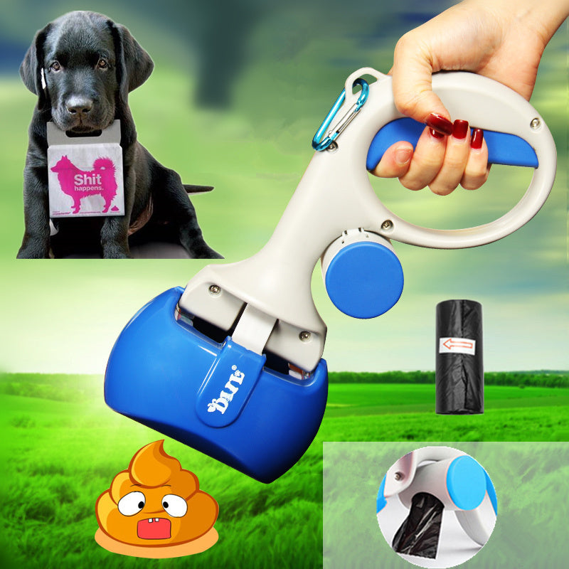 2 In 1 Pet Pooper Scooper +(1 Lot=20Pcs)Poop Bags Set Dog Cat Outdoor Waste Cleaning Poop Shit Pickup Remover Pooper Bags