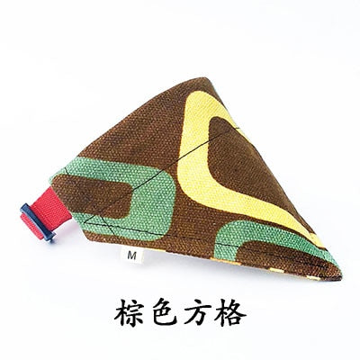 Cat Dog Bandana Bibs Scarf Collar Adjustable Pet Neckerchief Scarf Waterproof Saliva Towel for Small Medium Large Dogs