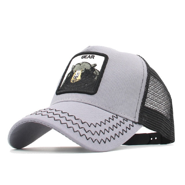 Animals Embroidery Baseball Caps Men Women Snapback Hip Hop Hat Summer Mesh hat Streetwear Bone gorra animales bordados