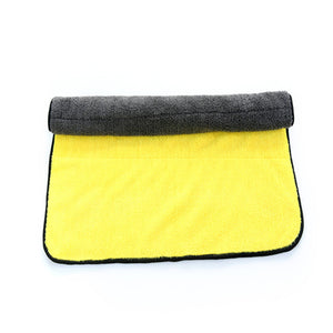 1pc Car Care Polishing Wash Towels Plush Microfiber Washing Drying Towel Strong Thick Plush Polyester Fiber Car Cleaning Cloth