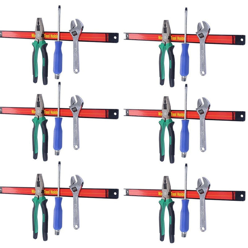 8" 12" 18" 24" Magnetic Tool Holder Bar Organizer Racks for Connecting Strips Tools in the Garage and Workshop