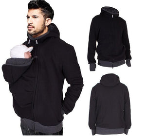 Winter Dad&Mom Baby Carrier Hoodies O-Neck Maternity Baby Hoodies Pregnant Causal Zipper Hooded Outerwear For Women/Men Clothes