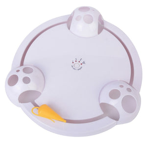 Funny Cat Interactive Pet Cat Toys Automatic Rotating Cat Play Teaser Plate Mice Catch Toy Electric Playing Exercise Toys