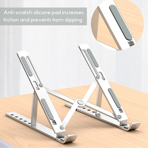 N3 Adjustable Laptop Bracket Holder Stand Computer Notebook Stand with Silicone Non-slip Pad