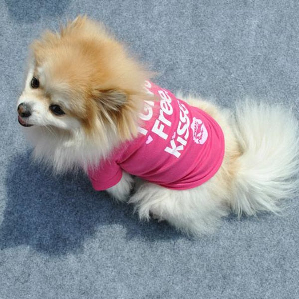 Pet Dog Puppy Clothes Cute Cotton Short Sleeve T-Shirt Apparel Lovely Pet Clothes