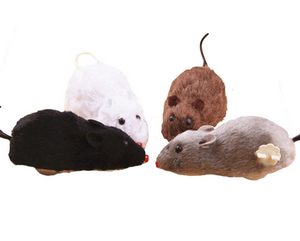 Hot Creative Funny Clockwork Spring Power Plush Mouse Toy Cat Dog Playing Toy Mechanical Motion Rat Pet Accessories