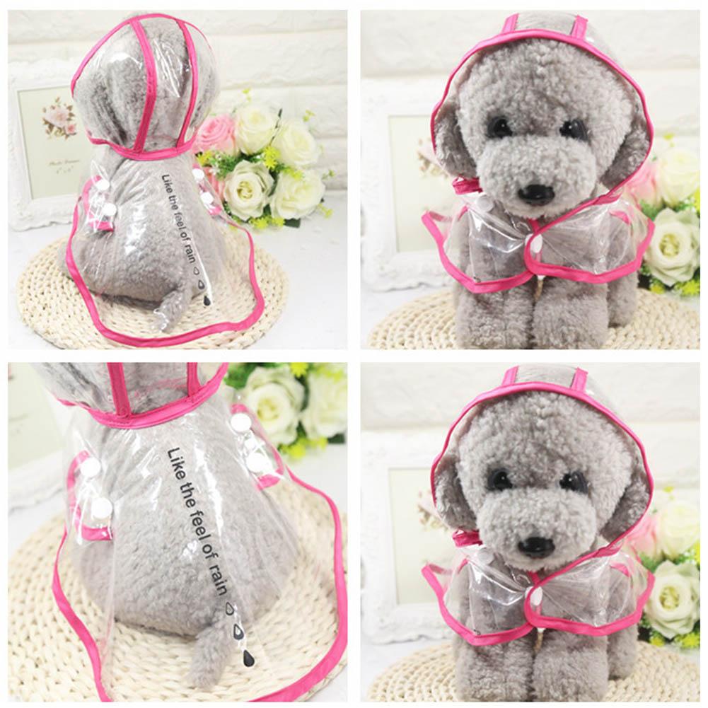 Fashion Pet Clothes Dog Raincoat Transparent Rain Coat Waterproof Pets Raincoats