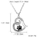 Load image into Gallery viewer, Pet Memorial jewelry pet Foot paw print heart necklace
