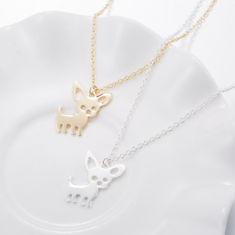 Cute Chihuahua Pet Pendant Necklaces for Women Love My Pet Animal Dog Necklace Choker Ketting Jewelry