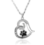 Load image into Gallery viewer, Pet Memorial jewelry pet Foot paw print heart necklace
