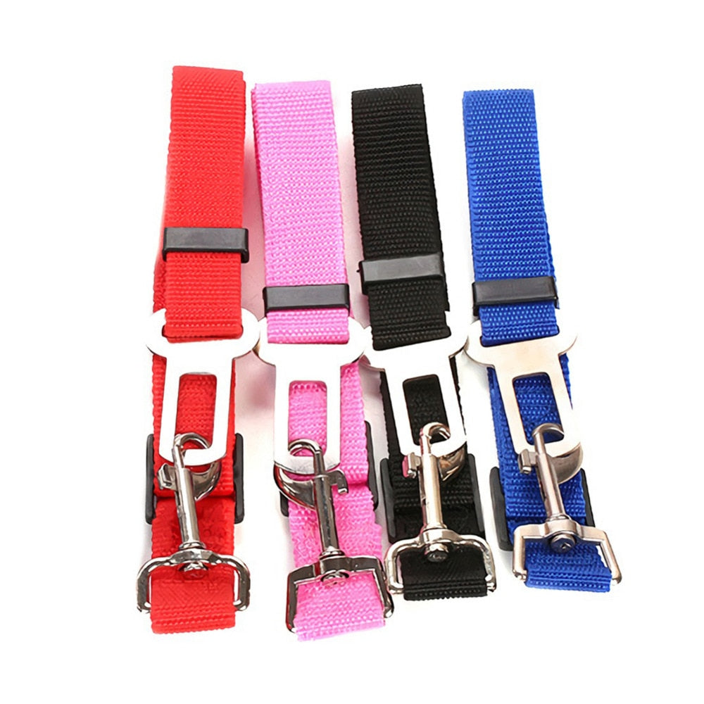 43 70cm Adjustable Dog Car Safety Seat Belt Vehicle Seatbelt Harness Lead Clip Pet Dog Supplies Safety Lever Auto Traction