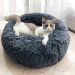 Load image into Gallery viewer, Long Plush Super Soft Pet Bed Kennel Dog Round Cat Winter Warm Sleeping Bag Puppy Cushion Mat Portable Cat Supplies 46/50/60cm
