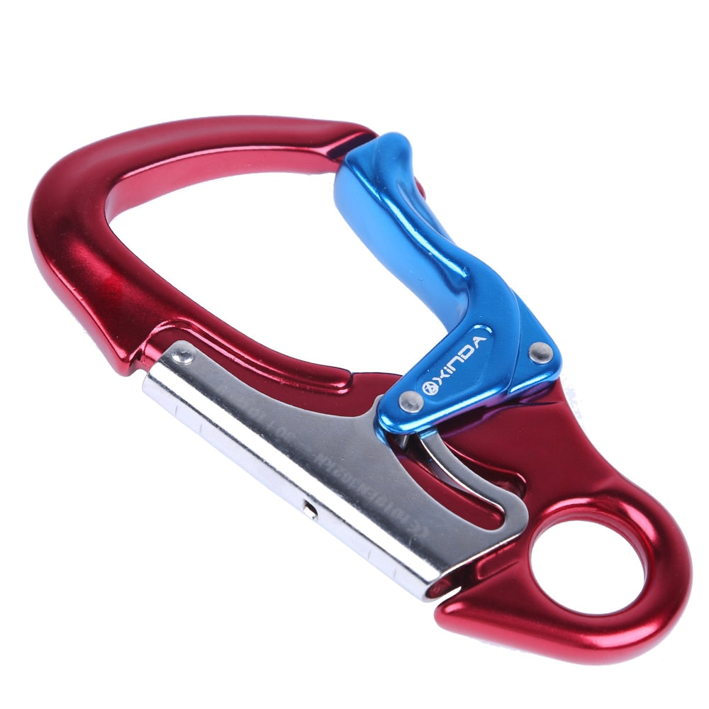 Xinda Outdoor Rock Climbing Carabiner 30KN Mountaineering downhill Safety hook Via Ferrata Buckle Working At Height Equipment