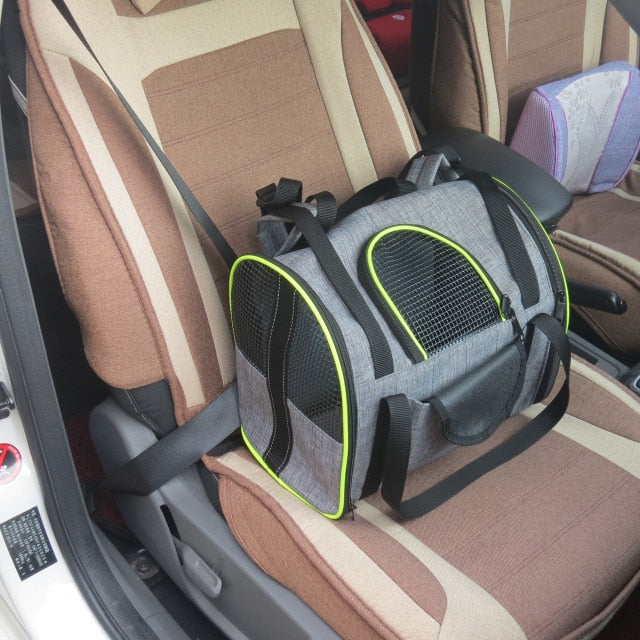 Dog Carrier Multi-functional Folding Pet Puppy Dog Cat Car Seat Basket Mat Cage Safe Carry Seat Cat Bag Pet Shoulder Bag Carrier