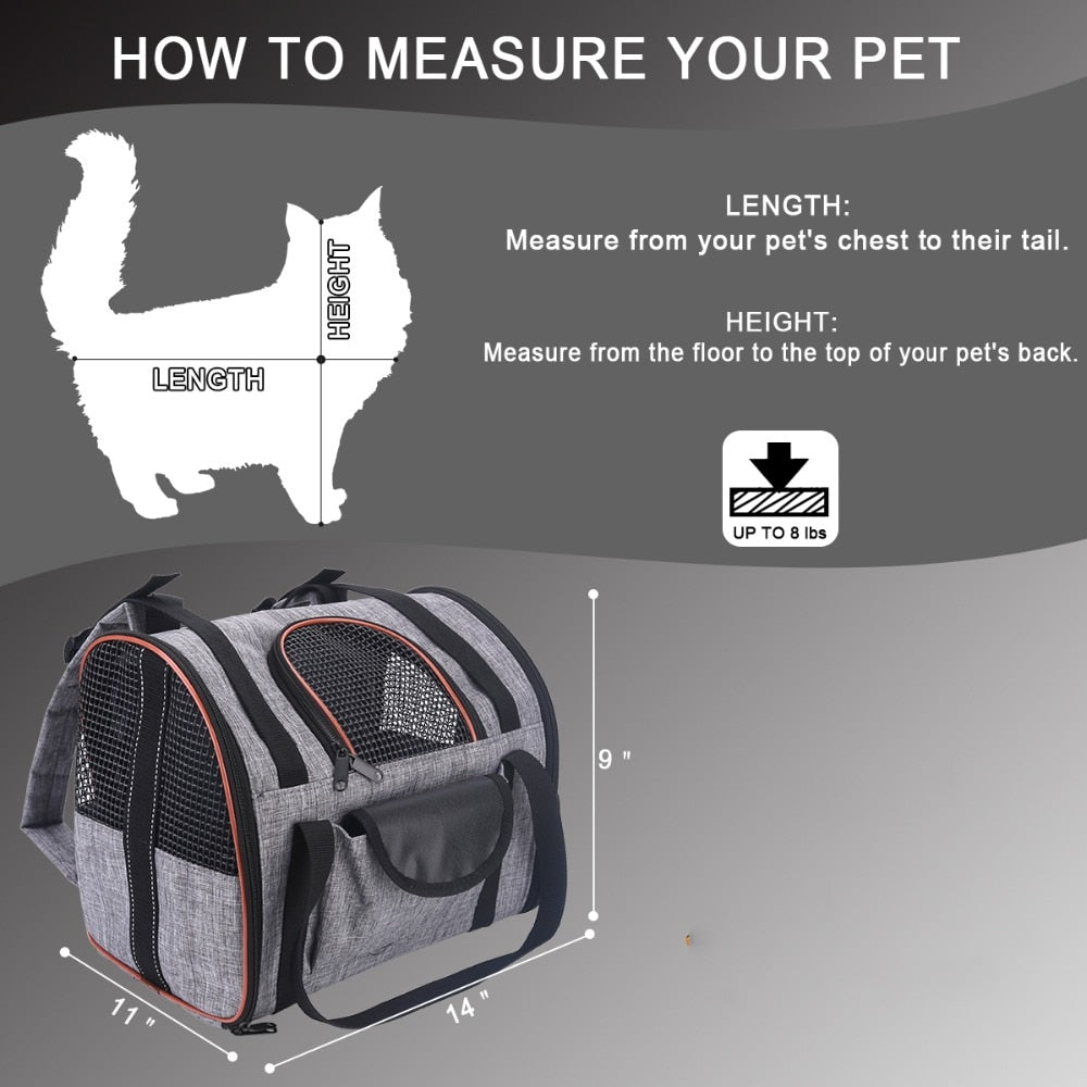 Dog Carrier Multi-functional Folding Pet Puppy Dog Cat Car Seat Basket Mat Cage Safe Carry Seat Cat Bag Pet Shoulder Bag Carrier