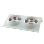 Load image into Gallery viewer, Dog Food Double Bowl Pet Products Stainless Steel Pet Bowl Pet Feeding Tool Tableware Cat Dog Puppy Travel Feeding Feeder
