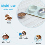 Load image into Gallery viewer, Dog Food Double Bowl Pet Products Stainless Steel Pet Bowl Pet Feeding Tool Tableware Cat Dog Puppy Travel Feeding Feeder
