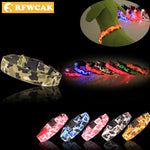 Load image into Gallery viewer, Nylon LED Camouflage Pet Dog Collar Night Safety Glow Flashing Cat Collar Led Luminous Small Dog Collars
