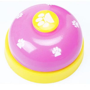 Pet Toy Training Called Dinner Small Bell Footprint Ring Dog Toys