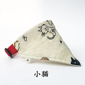 Cat Dog Bandana Bibs Scarf Collar Adjustable Pet Neckerchief Scarf Waterproof Saliva Towel for Small Medium Large Dogs