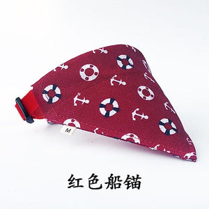 Cat Dog Bandana Bibs Scarf Collar Adjustable Pet Neckerchief Scarf Waterproof Saliva Towel for Small Medium Large Dogs