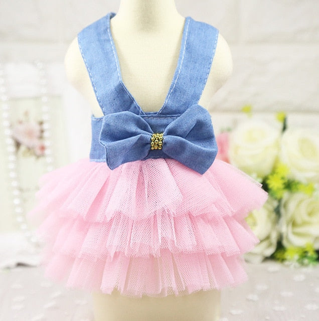 Spring and Summer Pet Dog Skirt Dress Princess Party Dress Wedding Cute