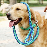 Load image into Gallery viewer, 1.5*110 Strong Pet Dog Braided Nylon Durable Dog Leash Lead Heavy Duty Anti-slip Rope Stereotyped Rope Collar Set
