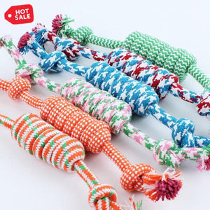 1 Pcs 27CM Dog Toys Funny Cotton Rope Toys For Small Puppy Dogs Pet Chew Toys Pet Supplies Random Colors