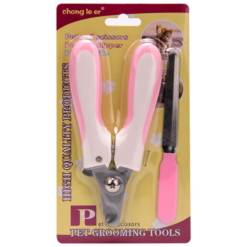 Cat Nail Clipper Blue Pink Stainless Steel Nail Clipper Scissors for Dog Cats Pet Grooming