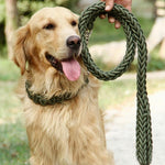 Load image into Gallery viewer, 1.5*110 Strong Pet Dog Braided Nylon Durable Dog Leash Lead Heavy Duty Anti-slip Rope Stereotyped Rope Collar Set
